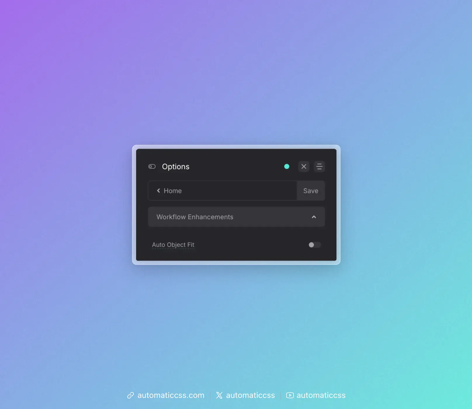 Auto Object Fit in Options > Workflow Enhancements