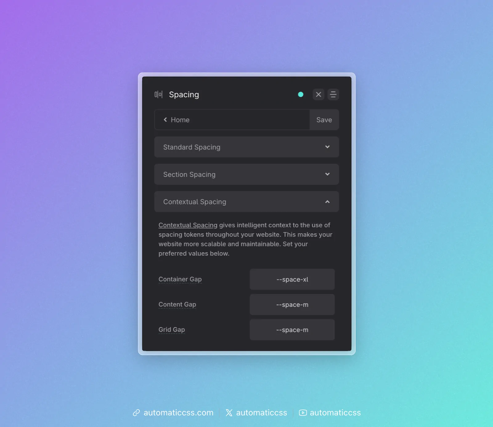 Contextual Spacing Controls in Automatic.css